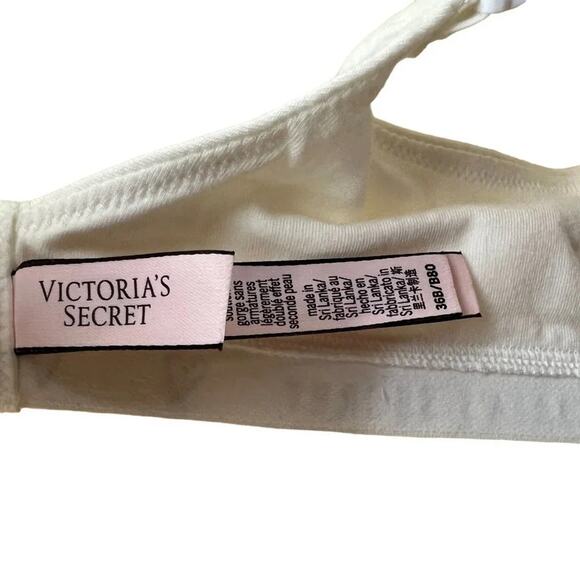 Victoria Secret The T-Shirt Lightly-Lined Wireless Bra White 36B - Picture 4 of 8
